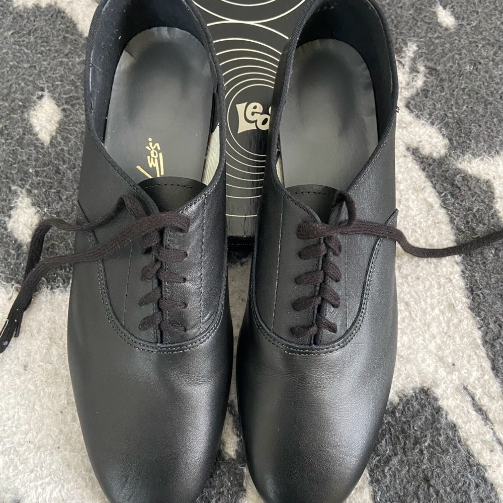 Classic Black Men’s Lace-Up Dance Shoes.